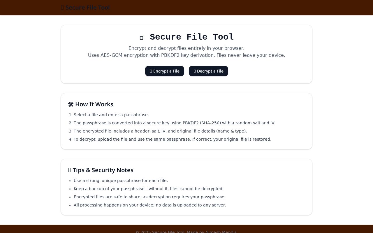 Secure File Tool